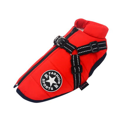 Waterproof Dog Jacket with Harness