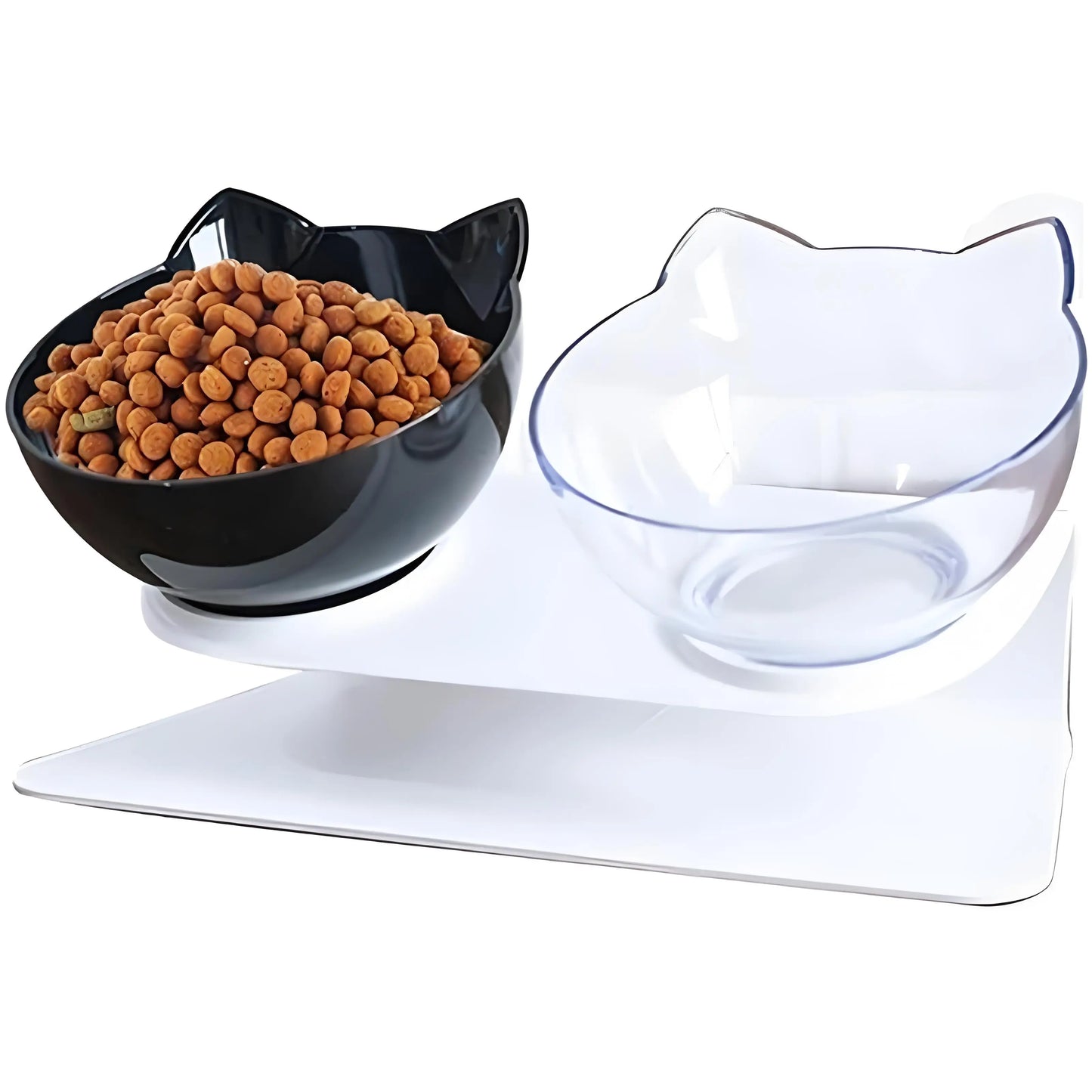 Non-Slip Elevated Double Cat Bowls