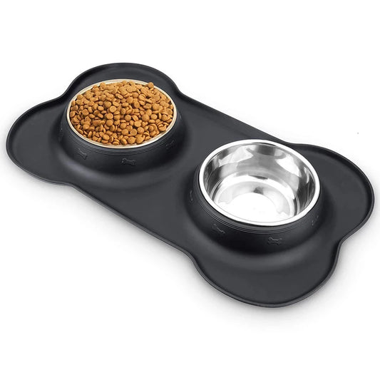 Anti-Slip Double Dog Bowl